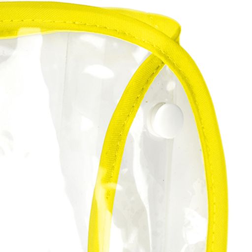 Одежда для собаки Плащ с капюшоном прозрачный, на кнопках р-р L 33см, желтый кант, ПВХ (Китай) - Домашняя мода фото 3