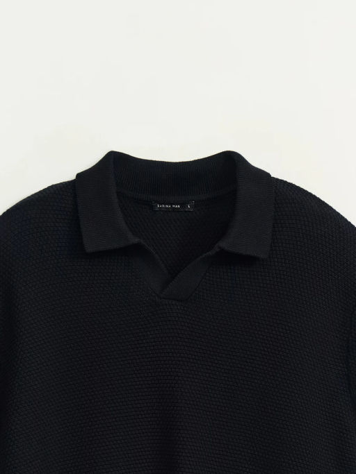 Джемпер поло фактурной вязки / Zarina фото 8