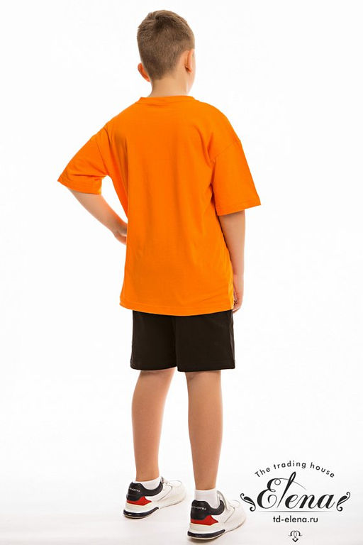 Костюм (футболка+шорты) М223025Па Оранжевый - Елена фото 4