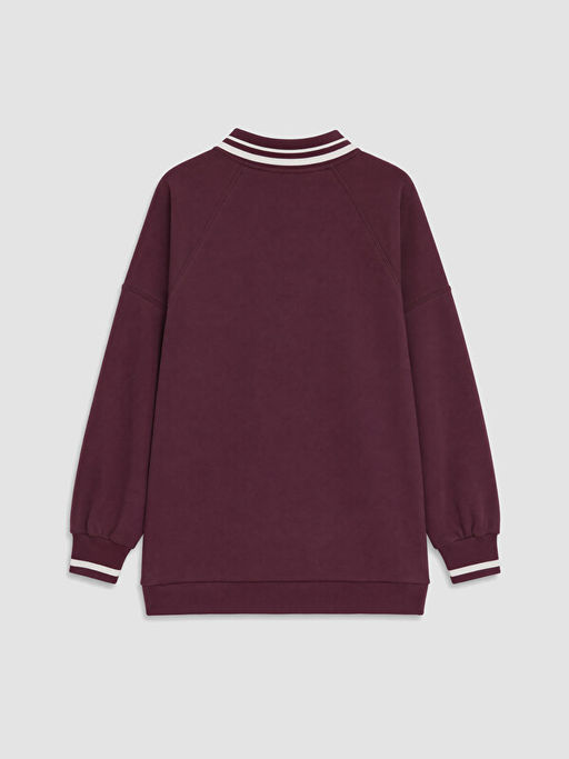 Polo Yaka Oversize Kad?n Sweatshirt Tunik - Waikiki фото 3