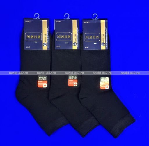 Цена за 10 пар. МИНИ носки мужские укороченные дезодорирующие арт. М 15 (М 02, М 11, М 01) АССОРТИ 41-47 (фактически 41-44) - Weiwei фото 3