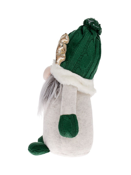 Фигура текстиль «Гном лосяш в зелёном» 33×12×18 см, 1 LED, от батареек AG13×3, свечение тёплое белое
