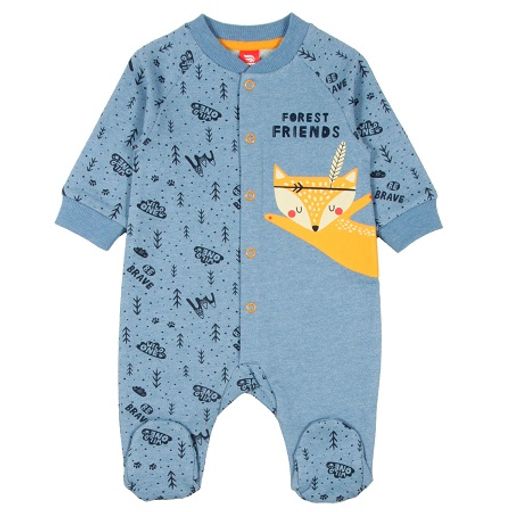 CRB wear/CWB 9866 Комбинезон ясельный, голубой меланж/Ex.Cherubino