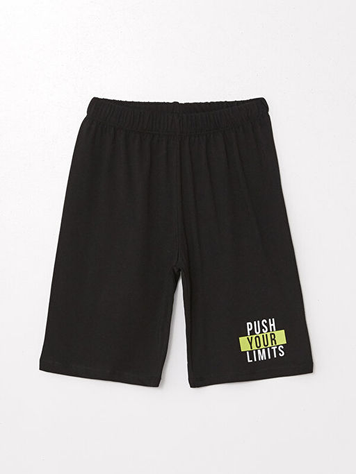 Beli Lastikli Bask?l? Erkek ?ocuk Pijama ?ort 2li - Waikiki фото 2