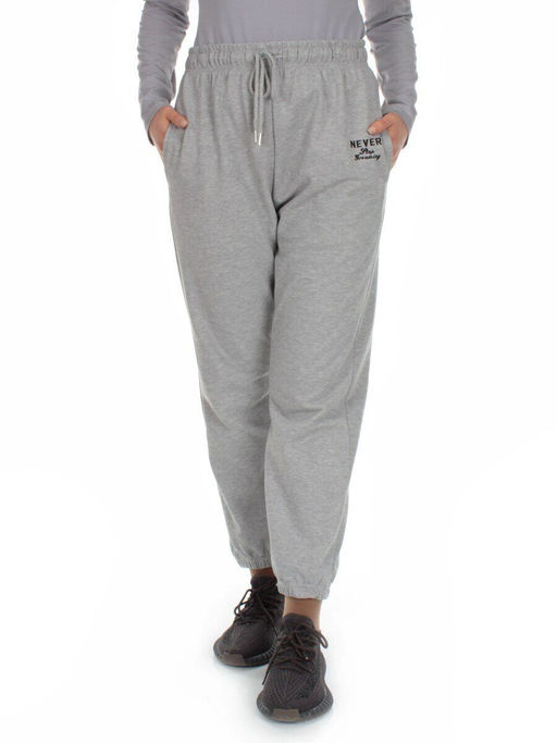 J-01 GRAY Брюки спортивные женские (85% хлопок, 15% полиэстер)
