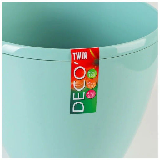 Горшок для цветов ДЕКО ТВИН 2,5л, цвет Нефрит (ДЕК 2,5 НЕФ) - Крассула фото 4