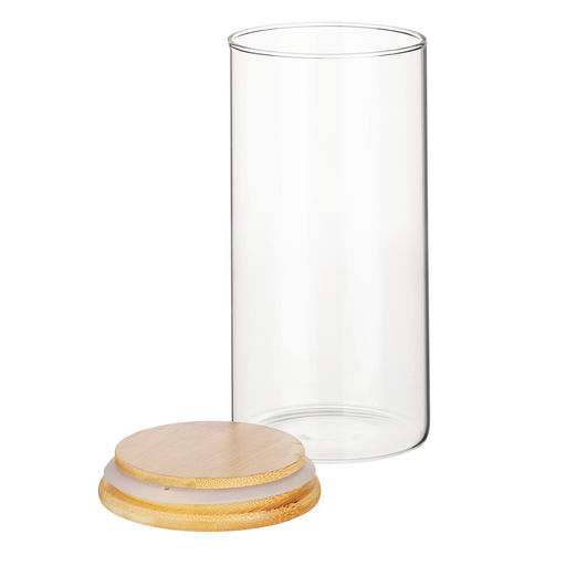 Банка для хранения 850мл, 18,5*8,5см, стекло, бамбук VETTA ЭКО Эллипс арт. 828-274 - Полимербыт фото 3