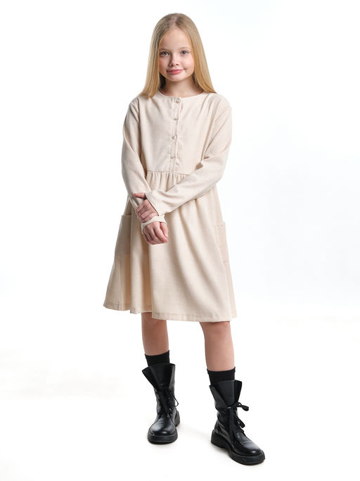 Платье для девочки нарядная одежда школа UD 7373 кремовый - Mini maxi фото 9