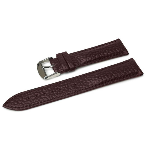 Ремешок для часов натуральная кожа темно-коричневый 16 мм C15-16dark-brown