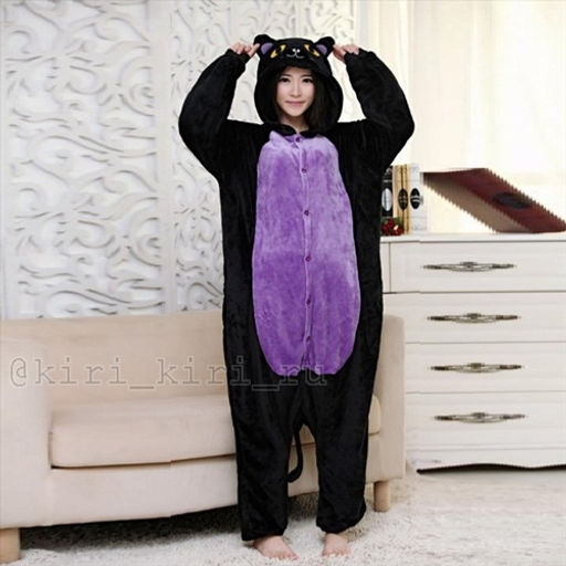 Пижама кигуруми Черная кошка (Лунный кот)