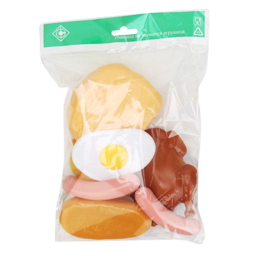 Совтехстром.Набор "Продукты" арт. У549 (хлеб,батон,круассан,яичница,курица,сосиски) /10