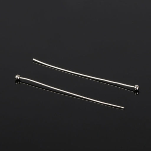 Штифт с шариком СМ-1103-11, 4 см, 50 г, (±557 шт.), цвет серебро