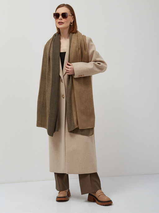 в составе шерсть Тонкий,мягкий двусторонний палантин из трикотажного полотна неплотной вязки - Tantino фото 4