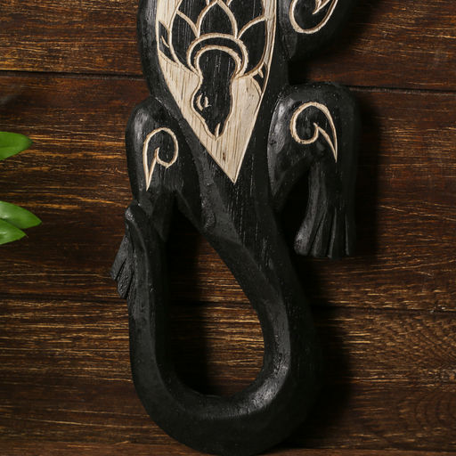 Панно настенное дерево Геккон черный с черепашкой 1х11х30 см - Simaland фото 4