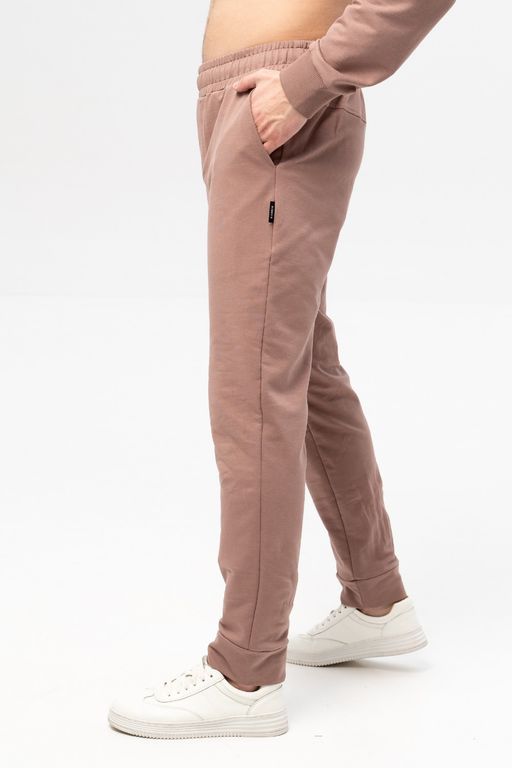 Брюки мужские из футера, капучино - Solo mio фото 4