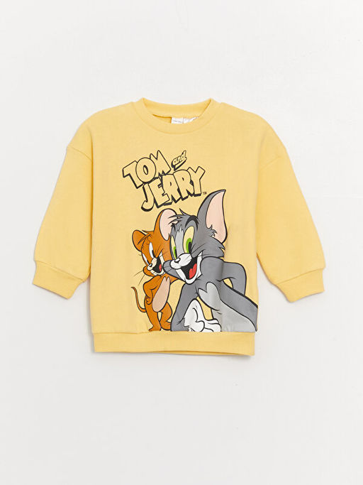 Bisiklet Yaka Tom&Jerry Bask?l? Erkek Bebek Sweatshirt ve E?ofman Alt? Tak?m - Waikiki фото 2
