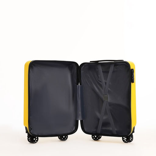 Чемодан детский 32 л (S), отдел на молнии, 4 колеса, жёлтый