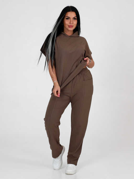 ЖК-2313 ЖЕНСКИЙ СПОРТИВНЫЙ КОСТЮМ (Кофе) - А-дина фото 3