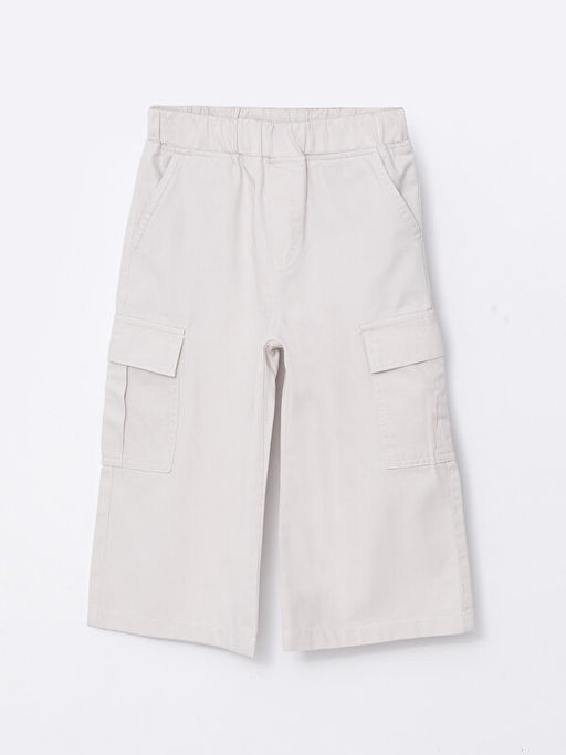 Beli Lastikli K?z ?ocuk Kargo Pantolon