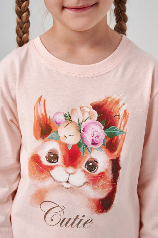 Пижама Кулирка с рибаной длинный рукав