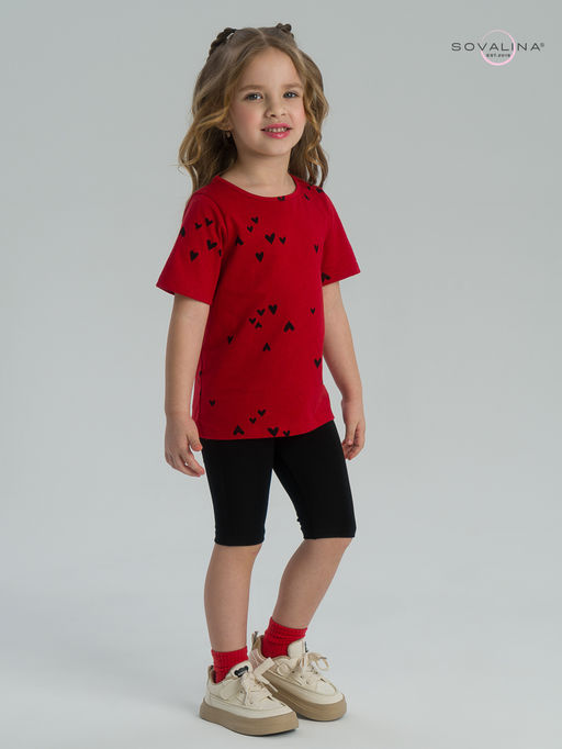 Костюм Актив сердечки на красном-черный - Sovalina фото 12
