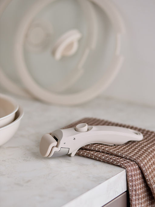 Набор посуды для приготовления со съемной ручкой smart ceramic, 7 предметов, цвета топленого молокатермо