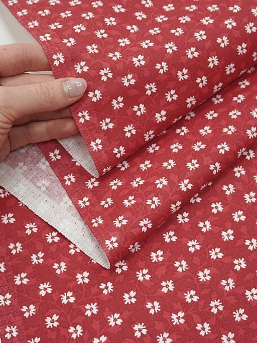 Перкаль Зорица цв.красный, ГОСТ, ш.1.5м, хлопок-100%, 125гр/м.кв - Купава фото 3