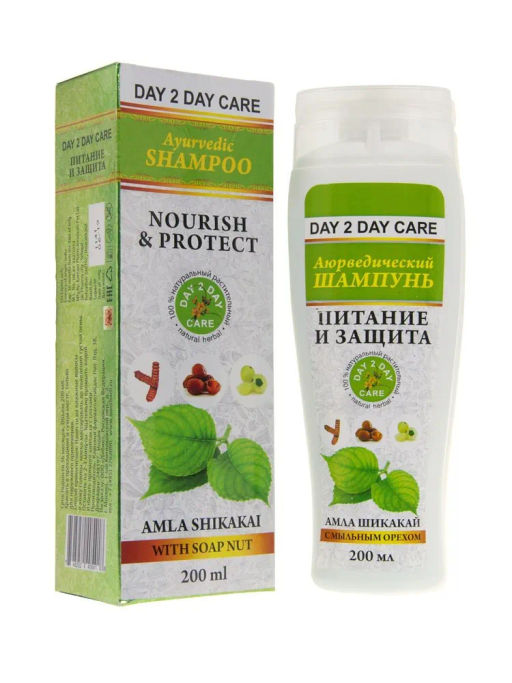 Шампунь (Дэй Ту Дэй Кэр) Питание и защита - Амла Шикакй с Мыльным орехом, 200мл