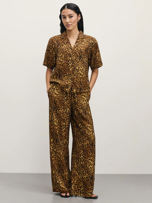 Прямые брюки из фактурной вискозы / Zarina