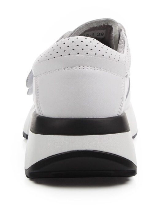 03-YG452-1 WHITE Кроссовки женские (натуральная кожа)