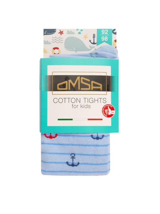 (Omsa) Collant 13P62-1 с рисунком (якорь на полосках)
