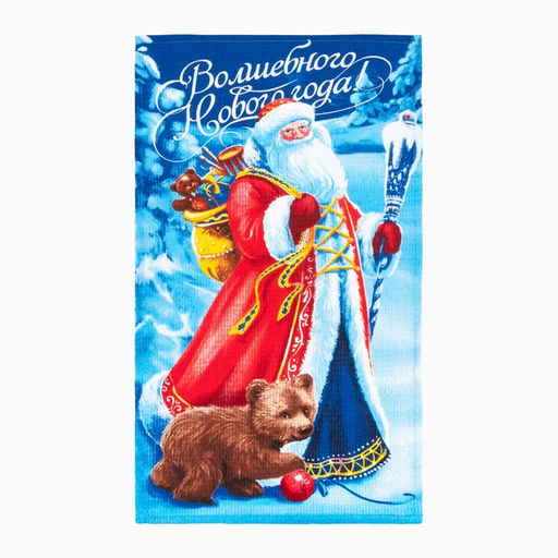 Цена за 2 шт. Набор новогодних кухонных полотенец Доляна «Волшебного Нового года» 35х60см-2 штуки, 100% хлопок