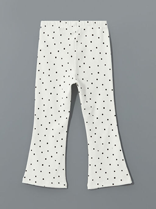 Beli Lastikli Puantiyeli K?z ?ocuk ?spanyol Pa?a Tayt