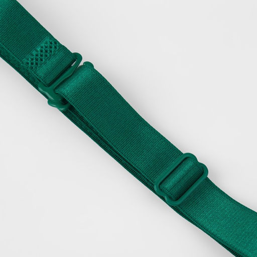 Цена за 3 шт. Бретели текстильные, 1,5 см, 37 см, пара, цвет изумрудный - Арт узор фото 2