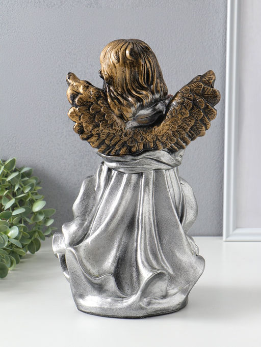 Фигура "Ангел в платье" большой" бронза 35х19х15 см