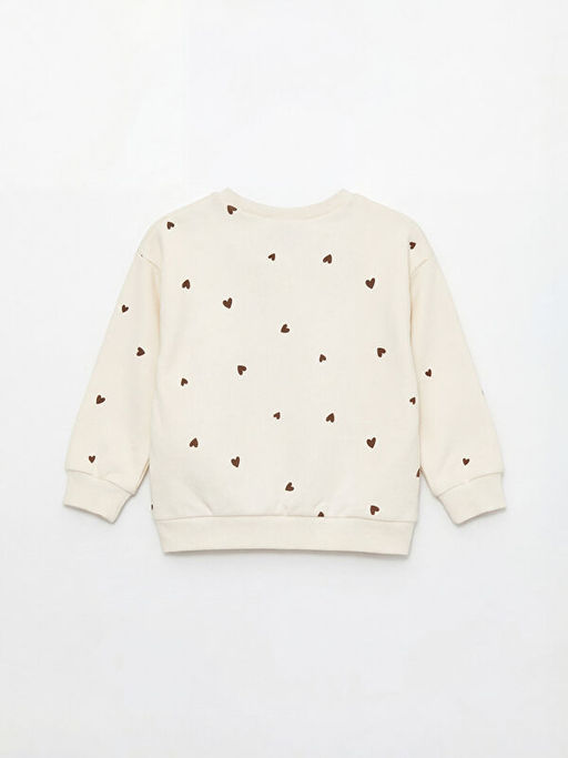 Bask?l? K?z ?ocuk Sweatshirt ve E?ofman Alt?