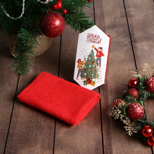 Полотенце махровое «Этель. Украшение ёлки», 30×30 см, хлопок 100%