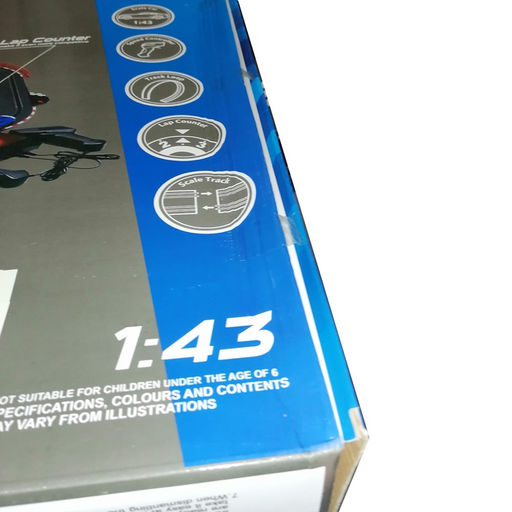 Уценка Автотрек Турбо кросс, с 2 машинами 1:43, работает от сети