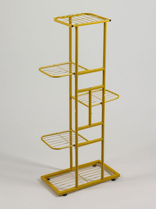 Подставка для цветов Greengo, 5 полок, 44×22×95 см, напольная, металл, цвет золотой