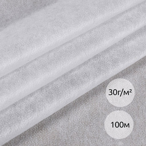 Флизелин IdealTex клей PA точечный 30г/м? белый 6030W 90см рул.100м