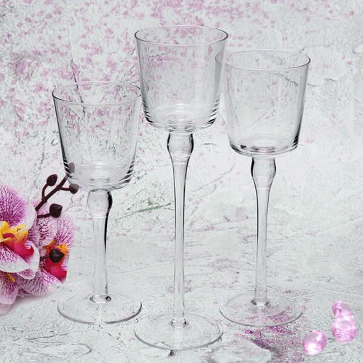 Подсвечники в наборе 3шт "Crystal" 7,5*20,23,26см