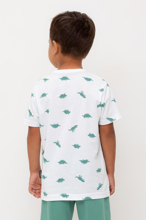 Crockid _ КР 302737/белый,дино к560 фуфайка (футболка) для мал  фото 8