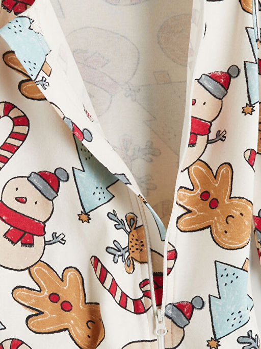 Bask?l? Erkek Bebek Tulum