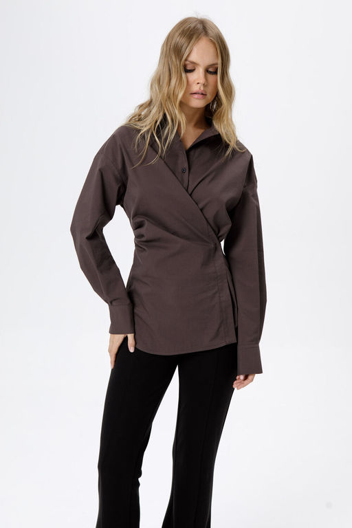 Рубашка Pirs 6208 серо-коричневый фото 2