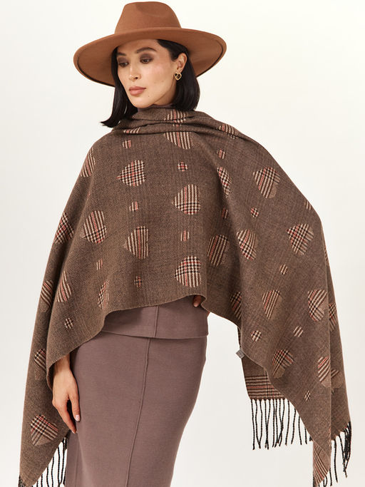 в составе ШЕРСТЬ  и КАШЕМИР Большой, мягкий, теплый  двусторонний палантин - Tantino фото 3