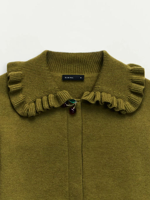 Вязаный кардиган с декоративной пуговицей / Zarina