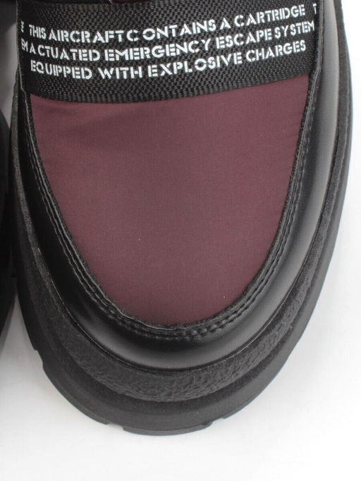 02-FAS21-2Z VINOUS/BLACK Дутики женские (искусственная кожа, плащевая ткань, шерсть)