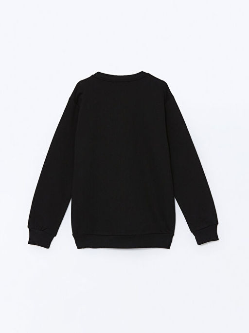 Bisiklet Yaka Bask?l? K?z ?ocuk Sweatshirt - Waikiki фото 3