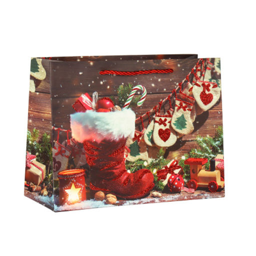 Цена за 12 шт. Пакет подарочный 18х24х8.5 / 362-61-S /уп 12/720/Новый год - ГалеонТрейд фото 10