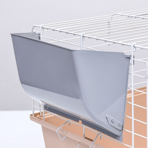 Клетка для грызунов Пижон №1 складная, 58 х 40 х 34 см (+миска, 2 кормушки), бежевая  фото 5